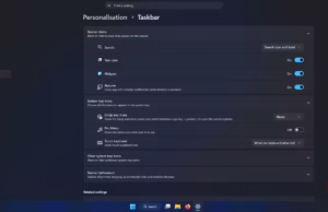 Как оптимизировать панель задач и меню «Пуск» в Windows 11 Настройки панели задач в Windows 11
