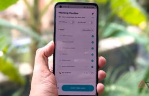 Как приложение RoutineFlow помогает организовать утреннюю рутину RoutineFlow на смартфоне OnePlus 9 Pro